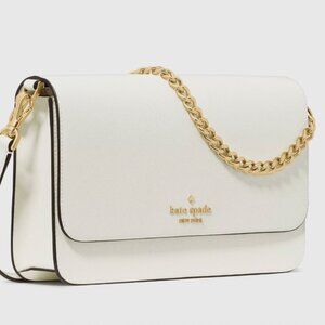 New Kate Spade Madison Medium Flap Convertible Crossbody Meringue